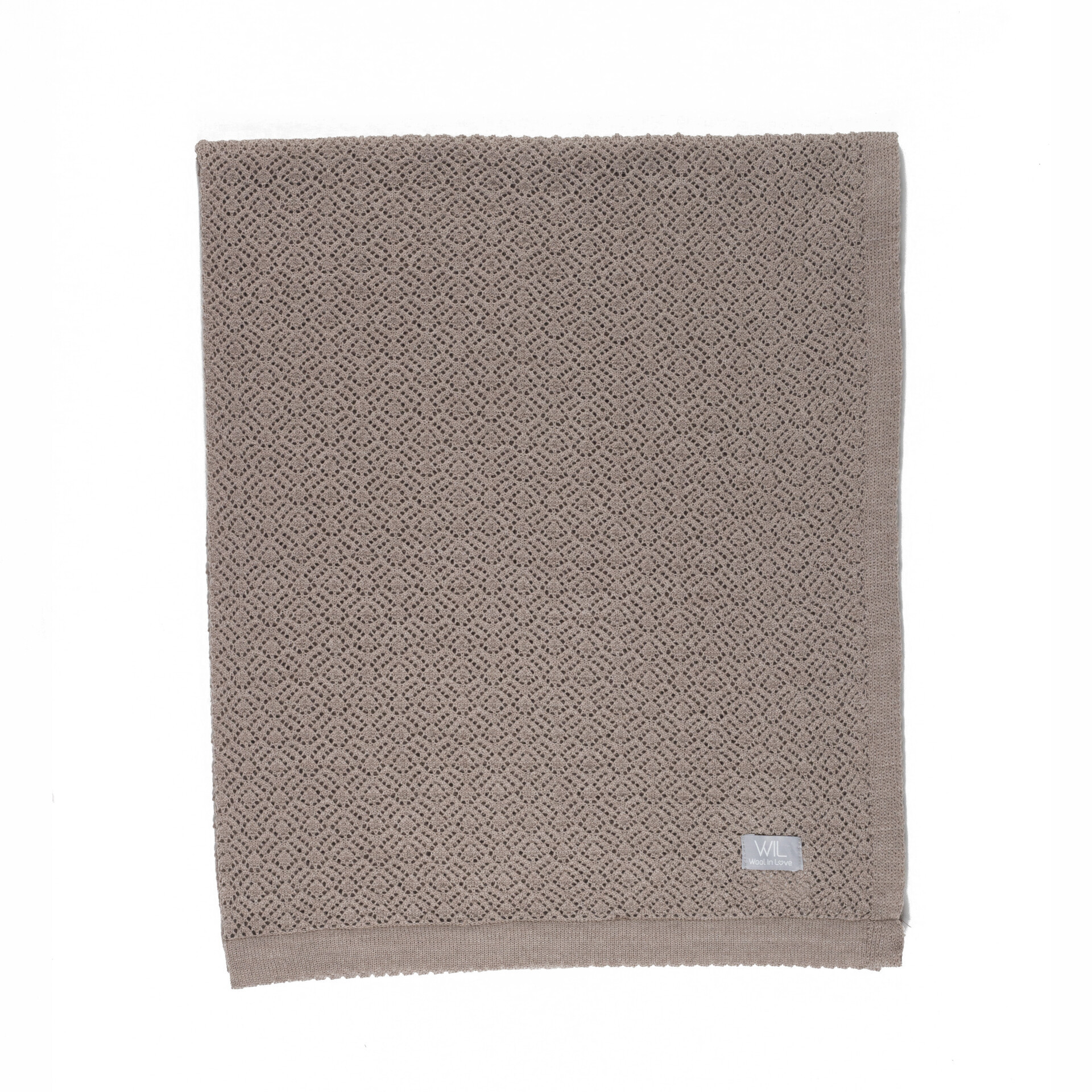 Merino Wool Baby Blanket DELIGHT - Coffee Beige 